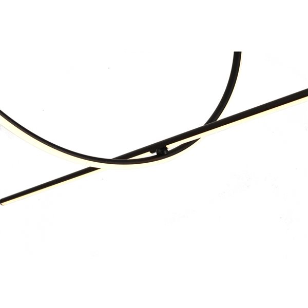 Design Living 2-light Black Modern/contemporary Chandelier