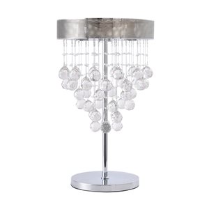 Design Living 24-in Chrome Halogen On/off Switch Standard Table Lamp (No Shade)
