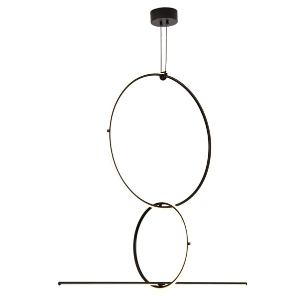 Design Living 3-light Modern/contemporary Chandelier - Black
