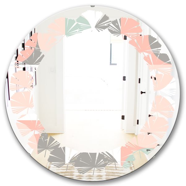 Designart 24-in x 24-in Retro Pastel Circular Pattern II Modern Round ...