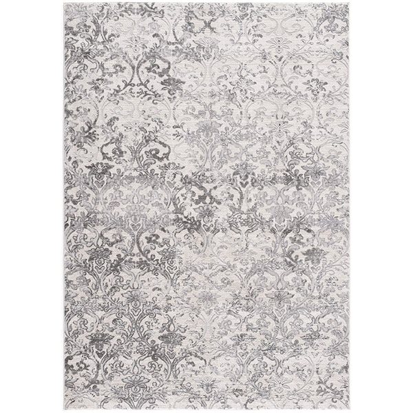 Rug Branch Contemporary Modern Floral Beige Grey Indoor Area Rug - 9x12