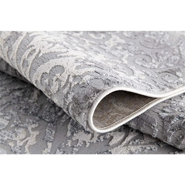 Rug Branch Contemporary Modern Floral Grey Beige Indoor Area Rug - 8x10