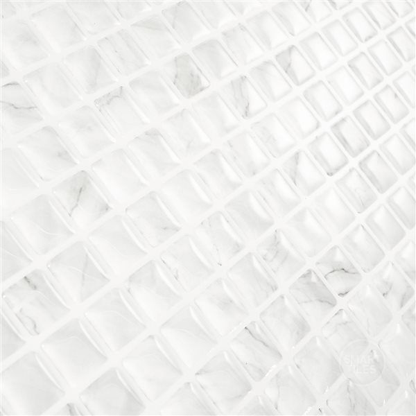 Smart Tiles Blok Minimo  22.56in x 11.58in  2PK  Peel and Stick Backsplash
