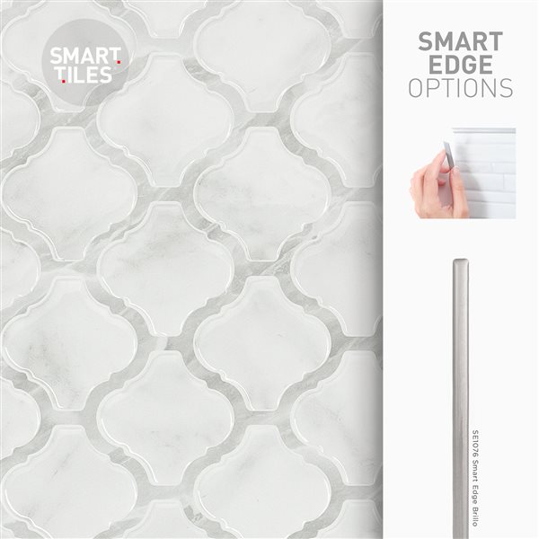 Smart Tiles Blok Arabesco  22.56po x 11.58po Pqt-2  Tuiles autocollantes 3D