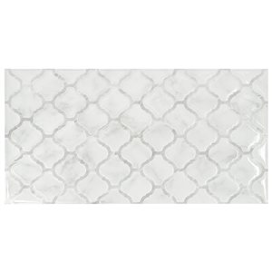 Smart Tiles Blok Arabesco  22.56in x 11.58in  2PK  Peel and Stick Backsplash