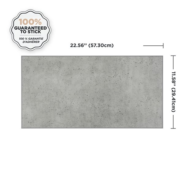 Smart Tiles Blok Grey  22.56in x 11.58in  2PK  Peel and Stick Backsplash