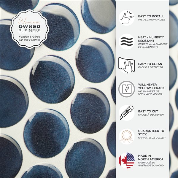 Smart Tiles Penny Davy  8.97in x 8.95in  4PK  Peel and Stick Backsplash