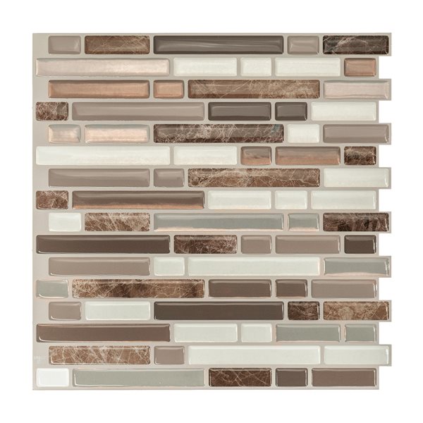 Smart Tiles Bellagio Santi  10.06po x 10po Pqt-4  Tuiles autocollantes 3D