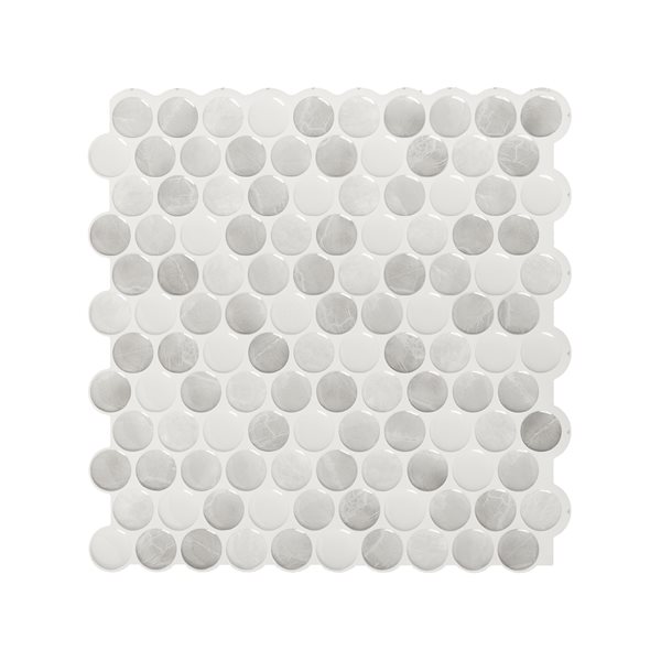 Smart Tiles Penny Roccia  8.97in x 8.95in  4PK  Peel and Stick Backsplash