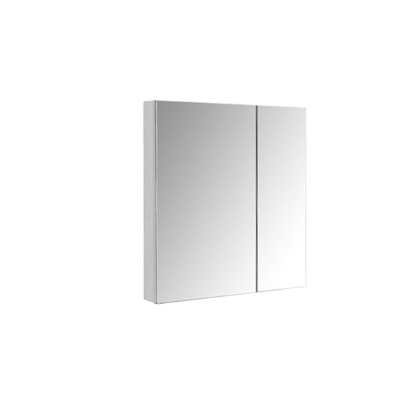 allen + roth 24.75-in x 30.25-in Surface Mount White Mirrored Soft