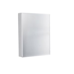 Kinwell 24-in x 30-in Surface/Recessed Aluminum Mirrored Rectangle Medicine Cabinet