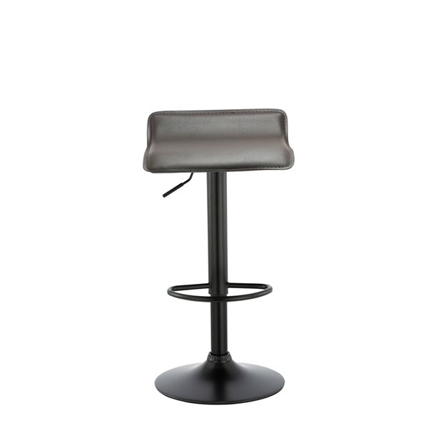 Hudson Home Brant Brown Adjustable Height Upholstered Swivel Bar Stools