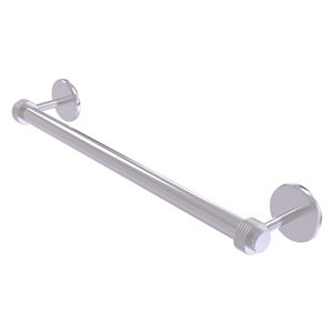 Allied Brass Satellite Orbit Two 30-in Satin Chrome Wall Mount Single Towel Bar with Grooved Detail