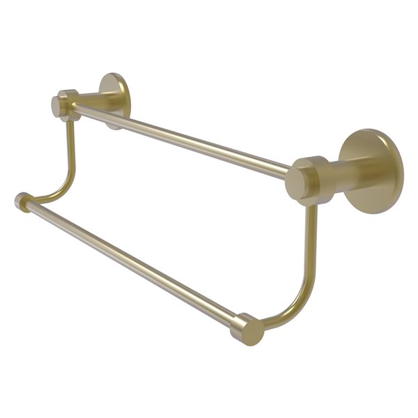 Allied Brass Mercury 18-in Double Satin Brass Wall Mount Double Towel Bar
