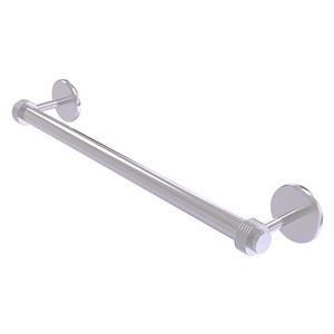 Allied Brass Satellite Orbit Two 18-in Satin Chrome Wall Mount Single Towel Bar with Grooved Detail