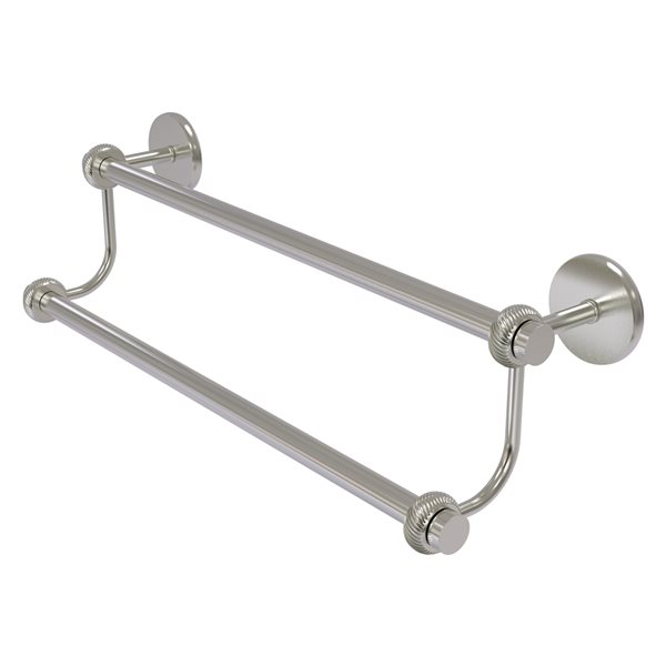 Allied Brass Satellite Orbit Two 24-in Double Wall Mount Double Towel Bar - Satin Nickel