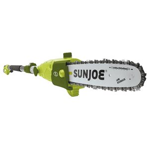 Scie à chaîne électrique avec perche Sun Joe de 10 po et 8 A, avec cordon
