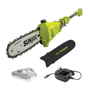 Sun Joe 24 V Lithium-Ion 10-in Electric Telescoping Cordless Pole Chainsaw (1-Battery Included)