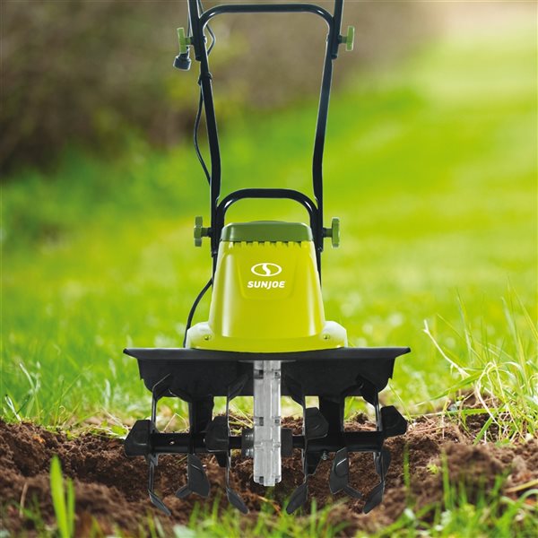 Sun Joe 13.5 A 16-in Forward-Rotating Corded Electric Tiller Cultivator with 5.5-in Wheels