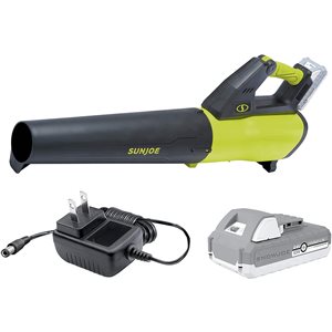 Sun Joe 100-mph 24 V Max Lithium-Ion 350 CFM Handheld Cordless Electric Leaf Blower (Battery Included)