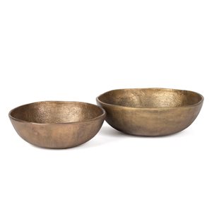 Bol décoratif bronze Azalée Gild Design House, lot de 2