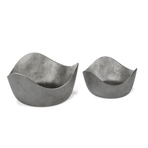 Gild Design House Westyn Decorative Nickel Metal Bowls, 2-Pack