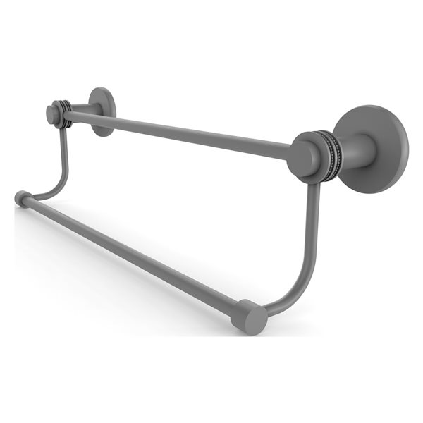 Allied Brass Mercury 30-in Matte Grey Double Wall Mount Towel Bar