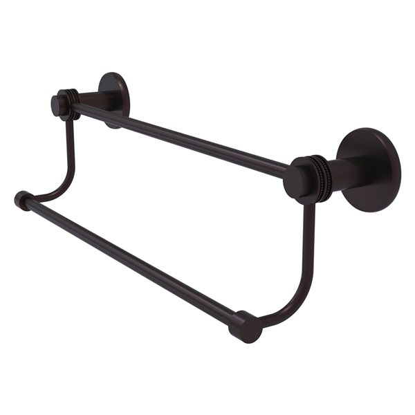 Allied Brass Mercury 18-in Antique Bronze Wall Mount Double Towel Bar