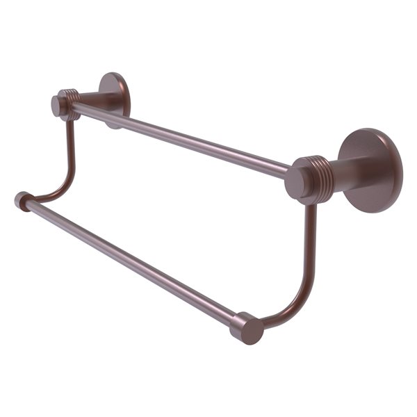 Allied Brass Mercury 24-in Wall Mount Double Towel Bar in Antique Copper
