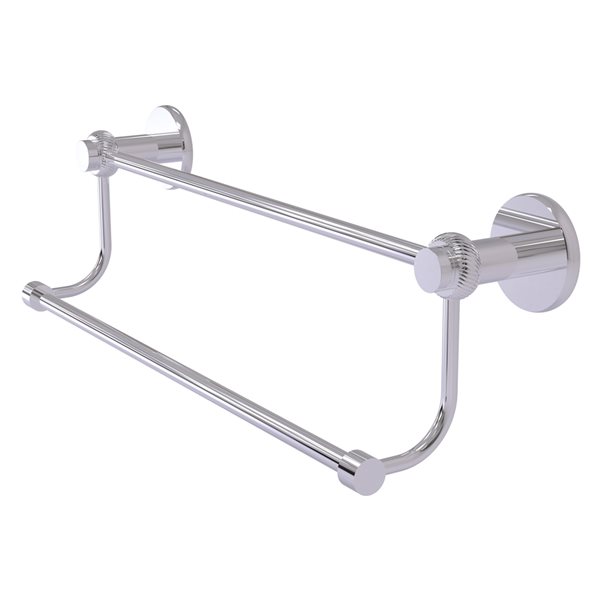 Allied Brass Mercury 36-in Polished Chrome Finish Wall Mount Double Towel Bar