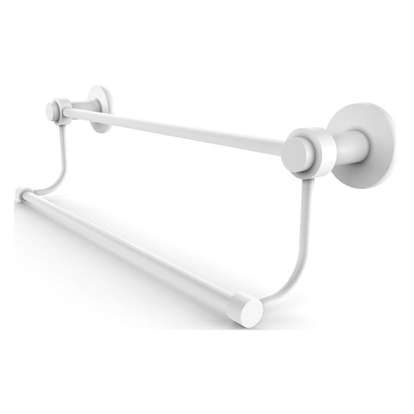 Allied Brass Mercury 24-in Matte White Wall Mount Double Towel Bar