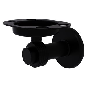 Allied Brass Mercury Brass Matte Black Tumbler and Toothbrush Holder