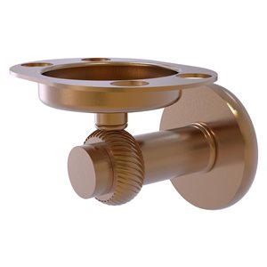 Allied Brass Mercury Brushed Bronze Finish Brass Tumbler and Toothbrush Holder