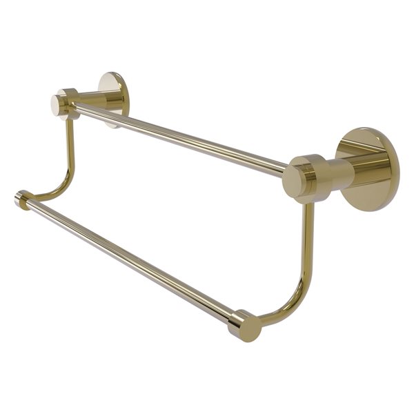Allied Brass Mercury 24-in Polished Brass Wall Mount Double Towel Bar
