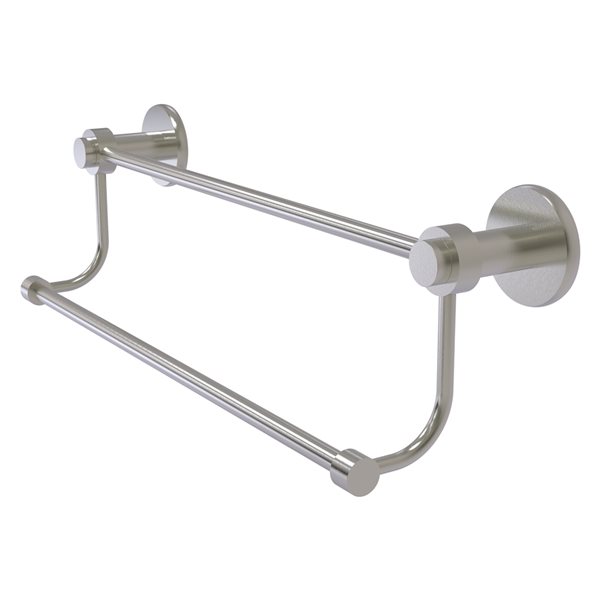Allied Brass Mercury 36-in Satin Nickel Wall Mount Double Towel Bar