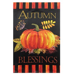Northlight Autumn Blessings and Pumpkin Outdoor Garden Flag