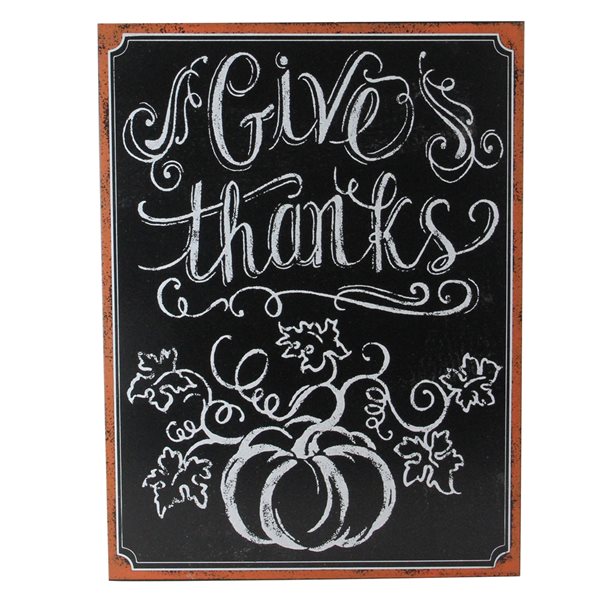 Northlight Black and White Chalkboard Thanksgiving Wall Art 32623011 | RONA