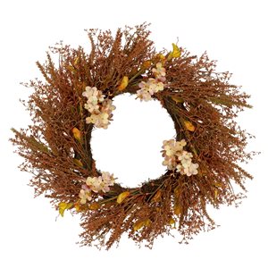 Northlight 32-in Brown Berry Indoor Artificial Fall Wreath
