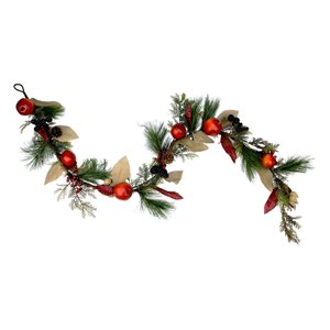 Northlight 6-ft x 10-in Unlit Indoor Red Mixed Berry and Pine Artificial Garland