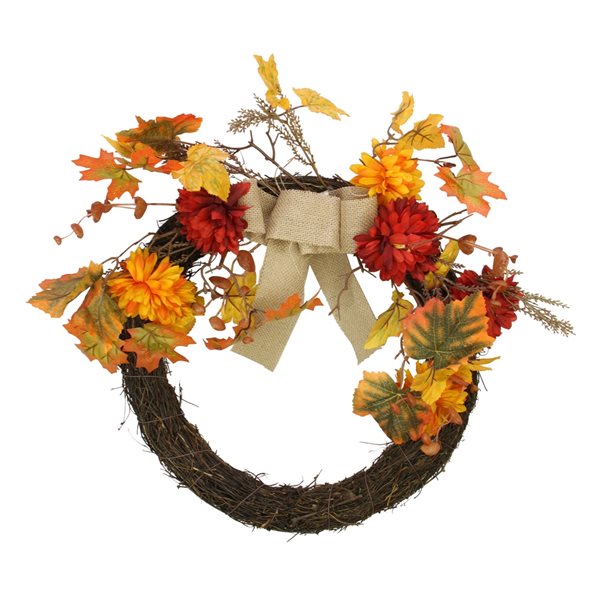 Northlight 20-in Orange Berry Indoor Artificial Fall Wreath 31737194 | RONA