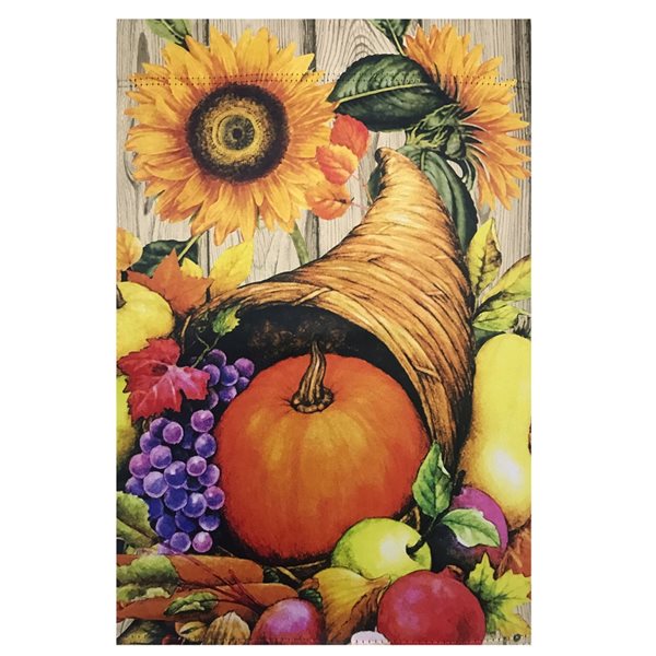 Northlight 28-in x 40-in Cornucopia and Flowers Autumn Harvest Outdoor Garden Flag