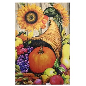 Northlight 28-in x 40-in Cornucopia and Flowers Autumn Harvest Outdoor Garden Flag