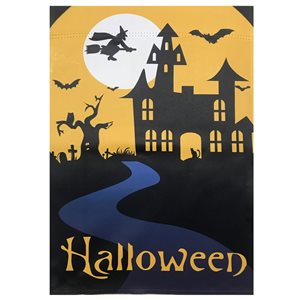 Northlight Spooky House Garden Flag with Bats and Witch