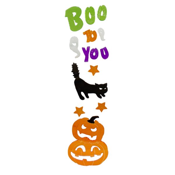 Northlight Boo to You Halloween Gel Window Clings