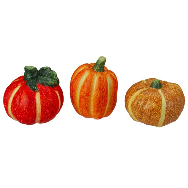 Northlight Ceramic Pumpkin Ornament - Set of 6