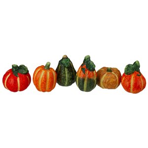 Northlight Ceramic Pumpkin Ornament - Set of 6