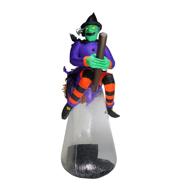 Northlight 11-ft x 9-ft Internal Light Witch Halloween Inflatable