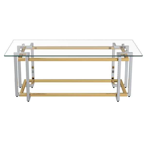 Table basse !nspire en verre transparent