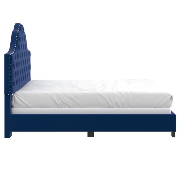!nspire Blue Queen Tufted Bed