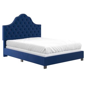 !nspire Blue Queen Tufted Bed